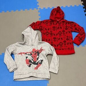 Marvel Spider-Man Kids Hoodie Set - Gray and Red